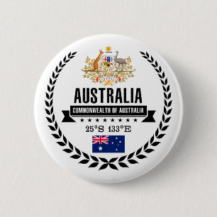 Australia 2 Inch Round Button