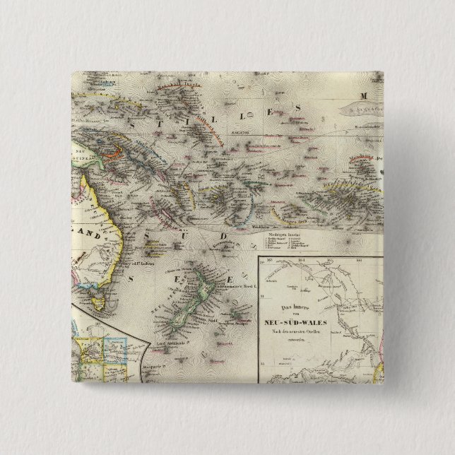 Australia 2 Inch Square Button (Front)