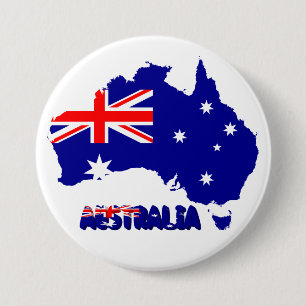 Australia 3 Inch Round Button