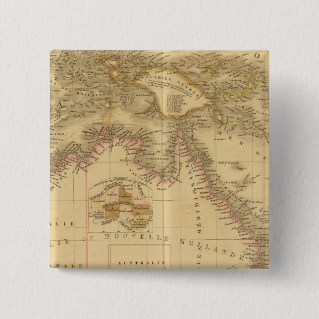 Australia 8 2 inch square button (Front)