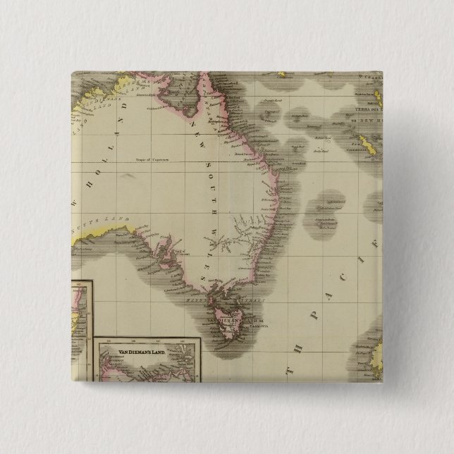 Australia 9 2 inch square button (Front)