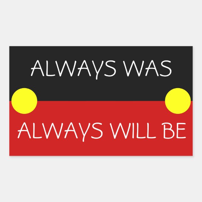 australia aboriginal flag sticker (Front)