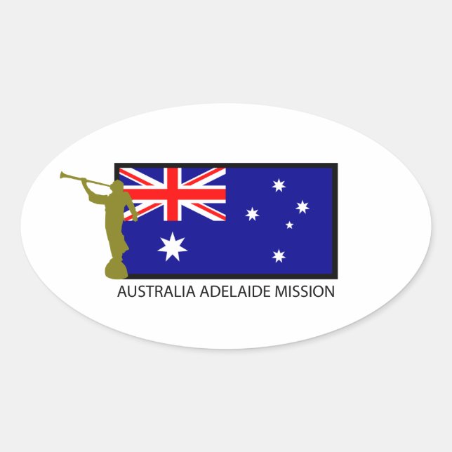 AUSTRALIA ADELAIDE MISSION LDS CTR OVAL STICKER (Front)