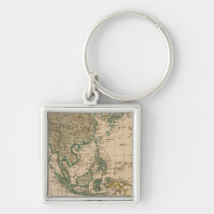 Australia and Asia Keychain