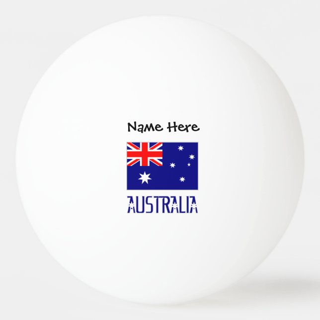 Australia and Australian Flag Personalized  Ping Pong Ball (Front)