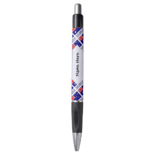 Australia and Australian Flag Tiled Personalized  Pen