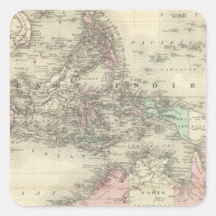 Australia and East Indies Square Sticker