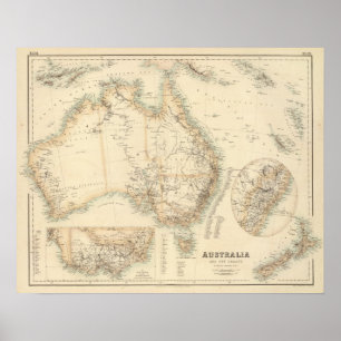 Australia and New Zealand Poster