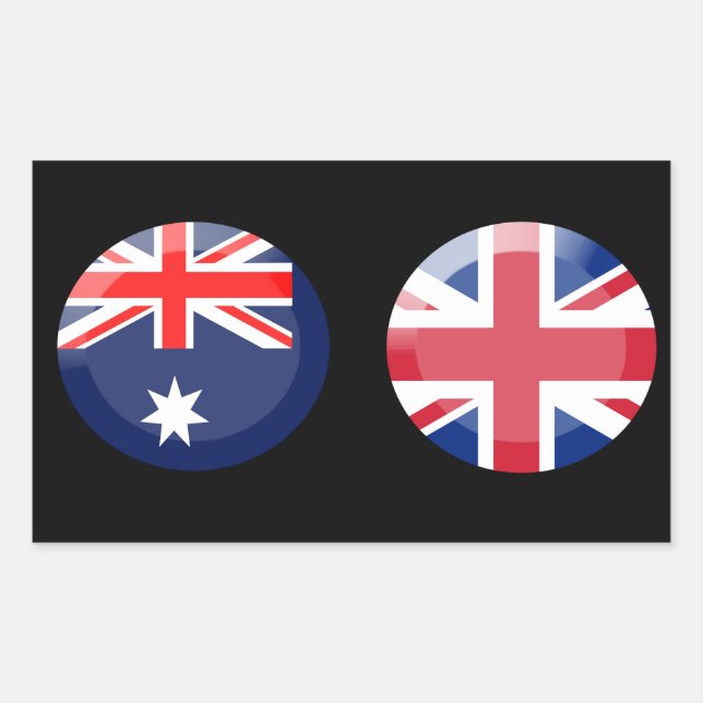 Australia and UK flags Sticker (Front)