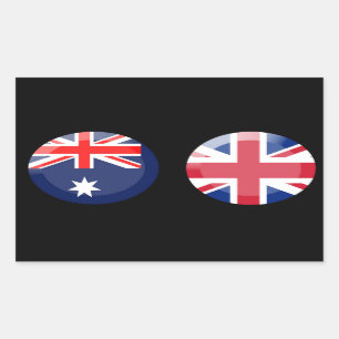 Australia and UK flags Sticker