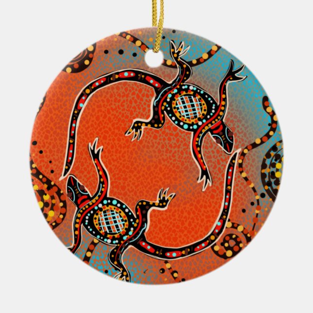 AUSTRALIA ART    CERAMIC ORNAMENT (Front)