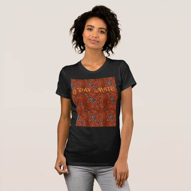 AUSTRALIA ART CROCODILE  T-Shirt (Front Full)
