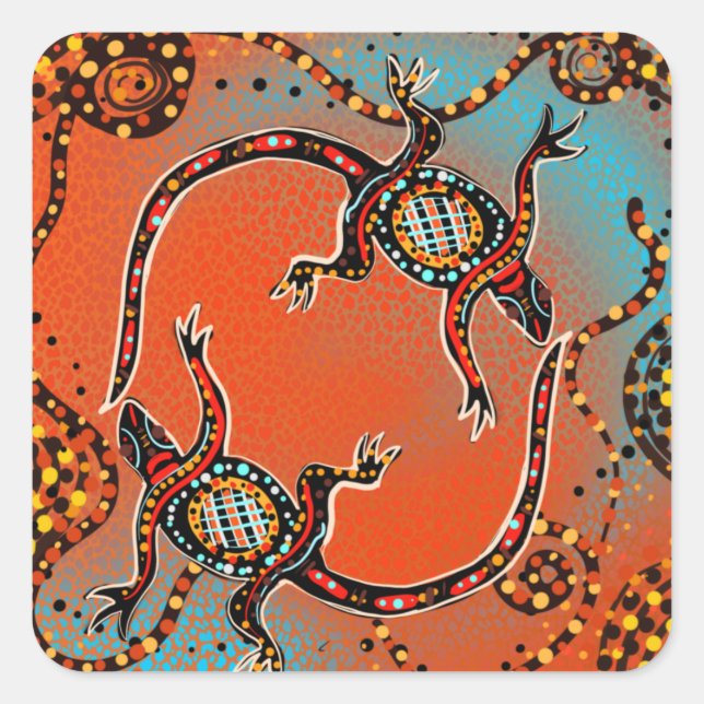 AUSTRALIA ART        SQUARE STICKER (Front)