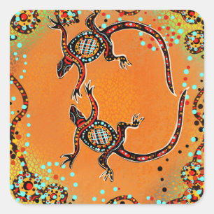 AUSTRALIA ART SQUARE STICKER