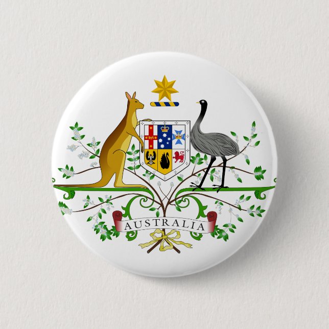 Australia AU 2 Inch Round Button (Front)