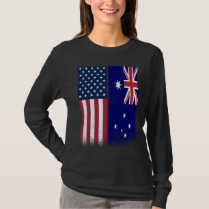 Australia Australian American Flags Proud USA T-Shirt