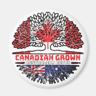 Australia Australian Canadian Canada Tree Roots Fl Magnet