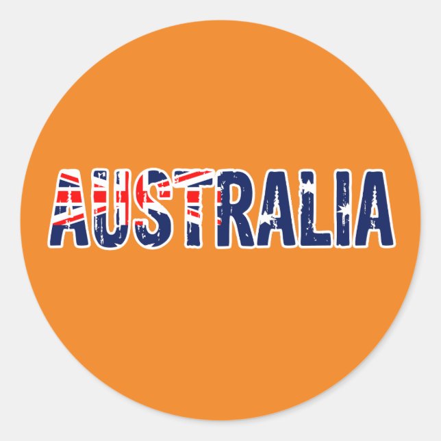 Australia, Australian  Classic Round Sticker (Front)