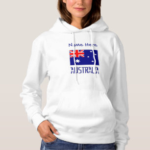 Australia Australian Flag Blue Personalization Hoodie