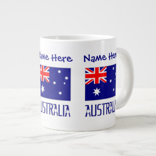 Australia Australian Flag Blue Personalization Large Coffee Mug