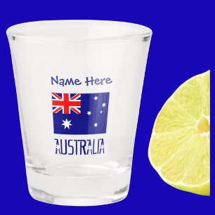 Australia Australian Flag Blue Personalization Shot Glass