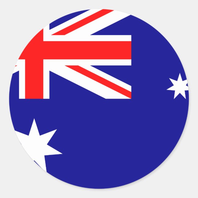 Australia (Australian) Flag Classic Round Sticker (Front)