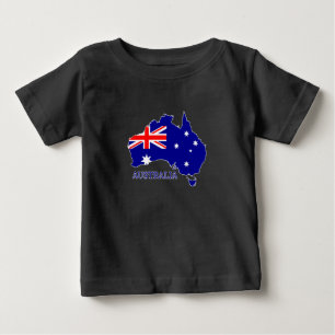 Australia Australian Flag Map Travel Baby T-Shirt