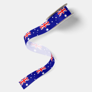 Australia & Australian Flag Ribbon Satin Ribbon