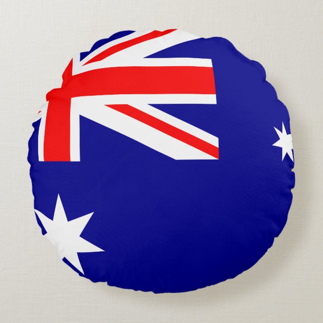 Australia (Australian) Flag Round Pillow (Front)