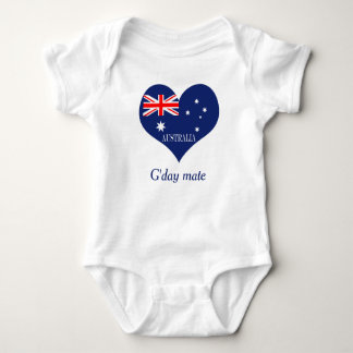 Australia Australian heart flag Baby Bodysuit