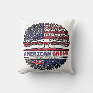 Australia Australian US American USA United States Throw Pillow