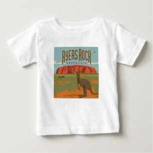 Australia   Ayers Rock Kangaroos Baby T-Shirt