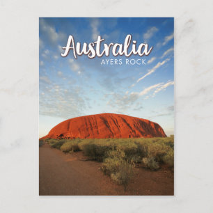 australia ayers rock postcard