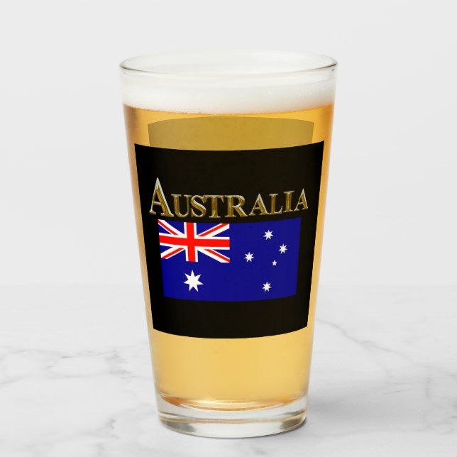 AUSTRALIA BEER GLASS (Front Filled)