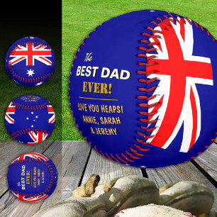 Australia Best Dad, patriotic, Australian Flag Baseball