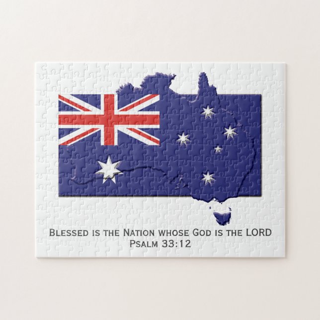 AUSTRALIA | Blessed Nation | AUSTRALIAN FLAG Jigsaw Puzzle (Horizontal)