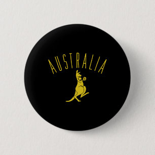 Australia Boxing Kangaroo  2 Inch Round Button