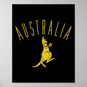 Australia Boxing Kangaroo Poster