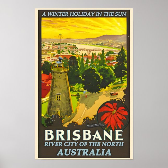 Australia Brisbane Travel Poster (Front)
