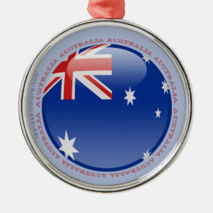 Australia Bubble Flag Metal Ornament