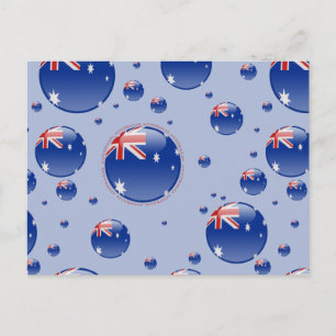 Australia Bubble Flag Postcard