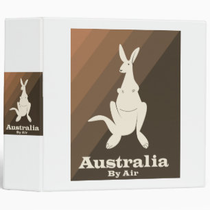 Australia By Air Kangaroo travel poster. Binder