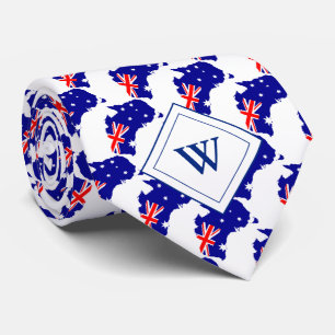 AUSTRALIA Christian Scripture Monogram Flag Tie