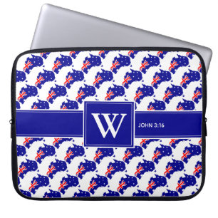 AUSTRALIA Christian Scripture Monogram Laptop Laptop Sleeve