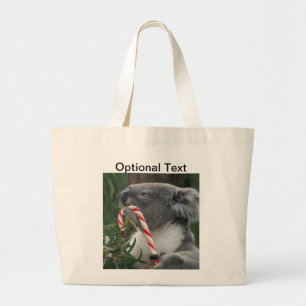 Australia Christmas Koala Bear Large Tote Bag