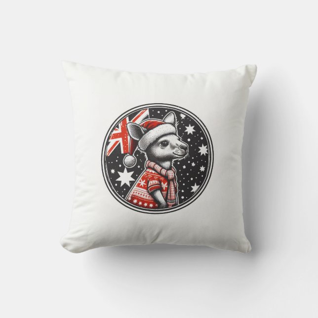 AUSTRALIA CHRISTMAS THROW PILLOW (Front)