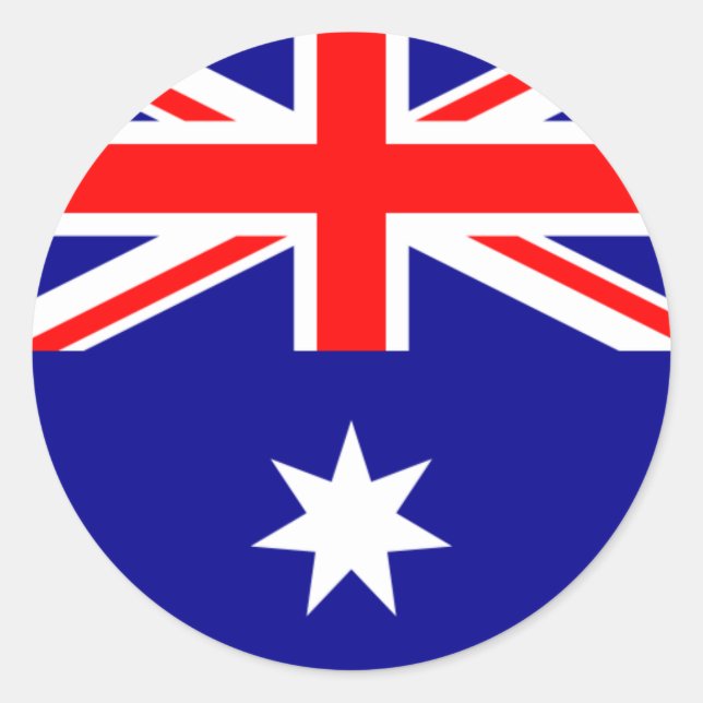 australia classic round sticker (Front)