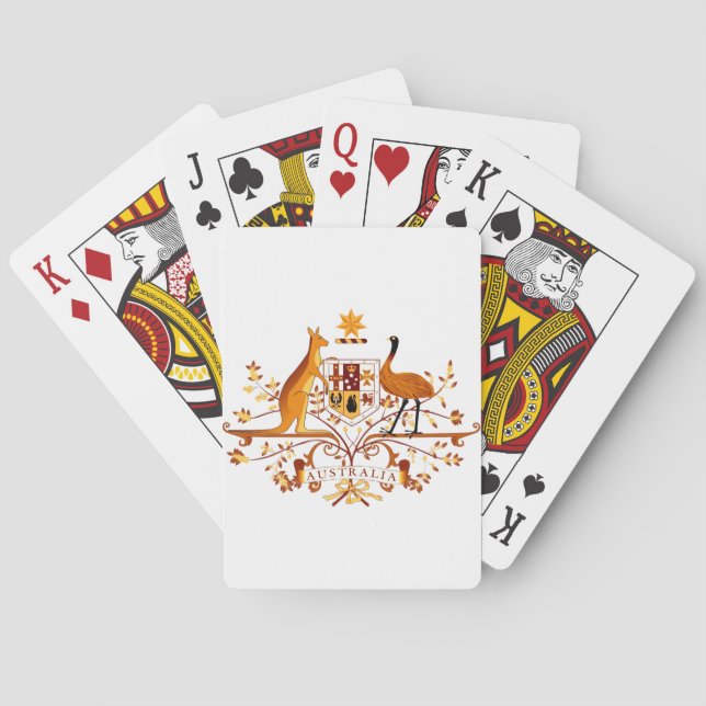 Australia COA Brown Playing Cards (Back)