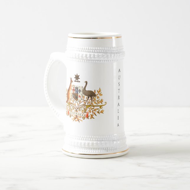 australia coat of arms beer stein (Front Left)