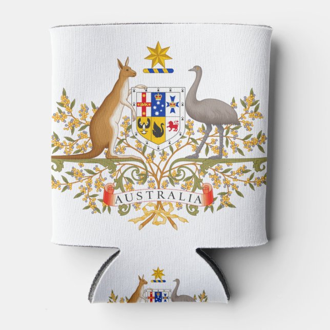 australia coat of arms can cooler (Front)